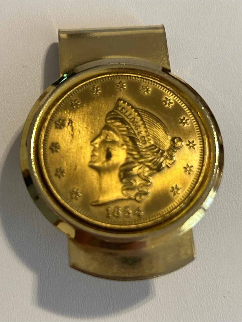 Classic Gold-Tone Circular Money Clip